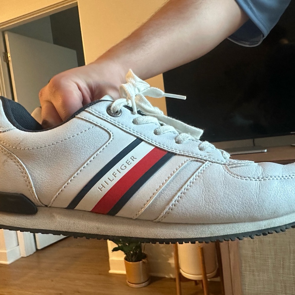 Tommy Hilfiger White and Black Sneakers